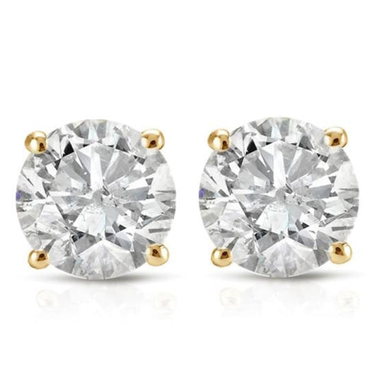 Pompeii 1 Ct TDW Round Cut 14K White Gold Diamond Studs Earrings