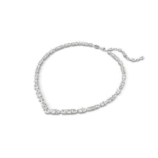 Swarovski Mesmera Necklace - Clear Mixed-Cut Stones Rhodium Finish