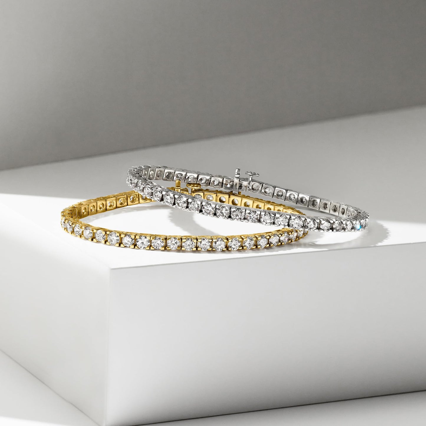 Ross-Simons Natural Diamond Premium Tennis Bracelet in 14kt Gold (H-I, I1-I2) - 7"