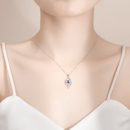 Missia Moissanite 925 Sterling Silver Necklace - Perfect Gift for Her