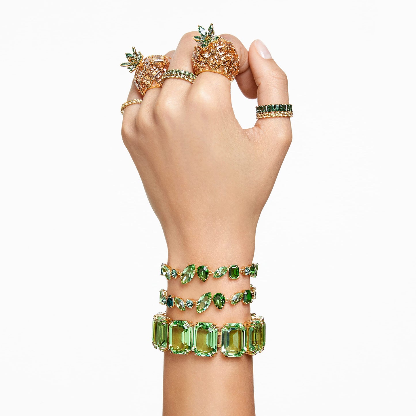 Swarovski Gema Green Mixed Cut Crystal Bracelet