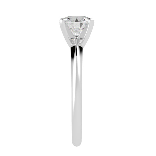 Houston Diamond District 1 to 10 Carat IGI Certified Lab Grown Diamond Engagement Ring, Round Cut Solitaire, 4-Prong Setting, E–F Color VS2–SI1 Clarity 14K White Gold 1 Carat Size-7