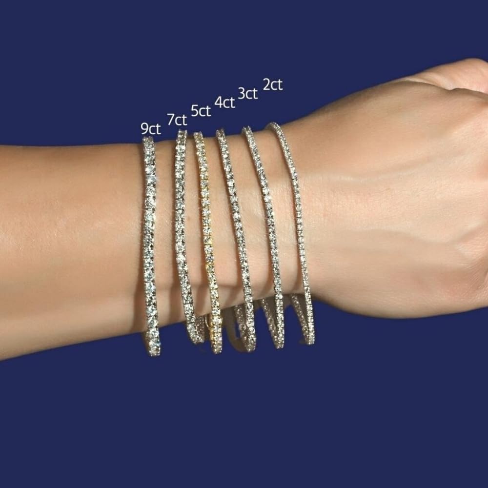 3 Ct Lab Created Diamond Tennis Bracelet 7" 14k Yellow Gold