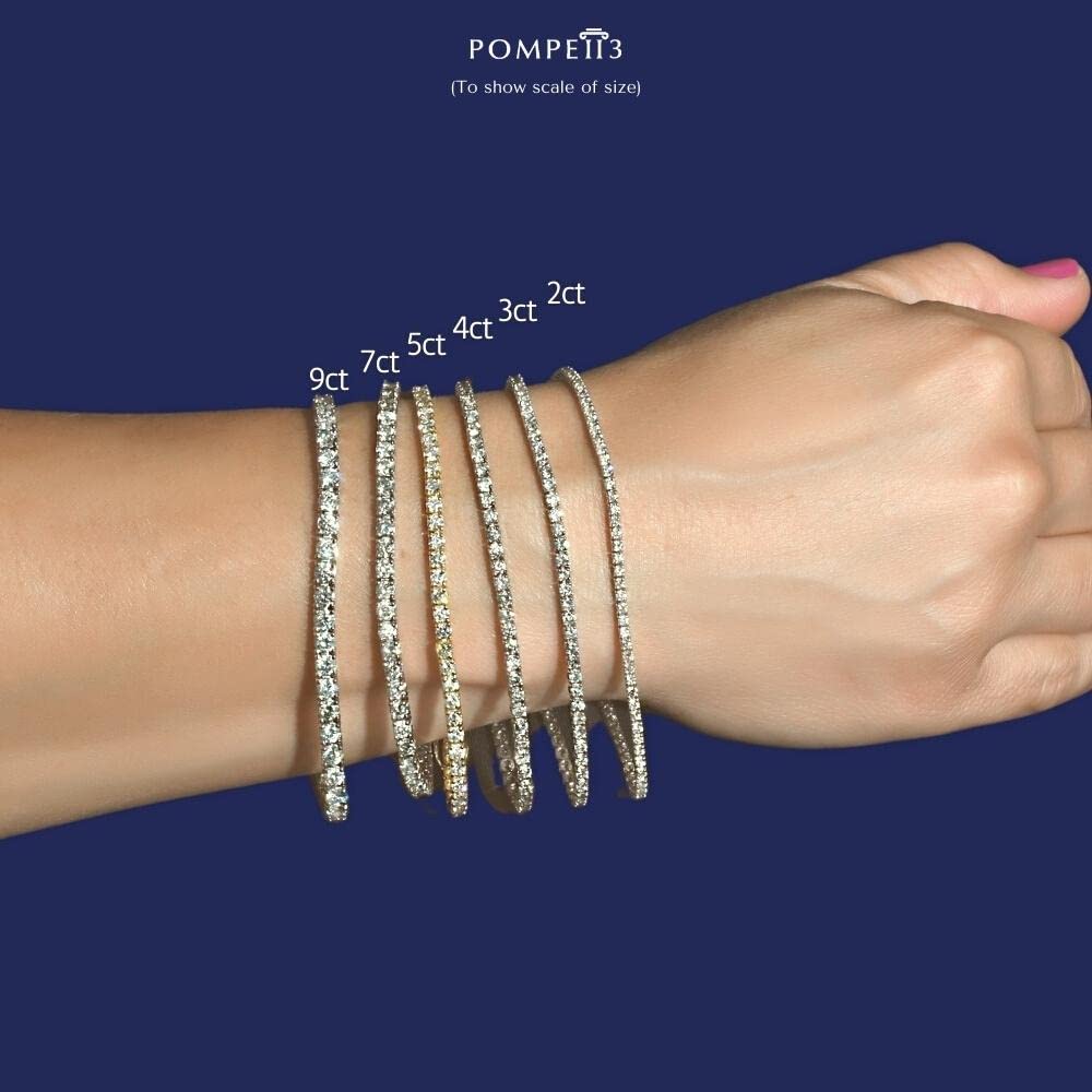 P3 POMPEII3 Pompeii Platinum 11ct Diamond Tennis Bracelet 7"