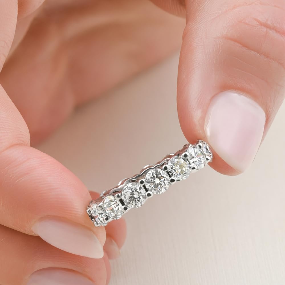 Pompeii 1 ct Mens Diamond Five Stone Wedding Ring 10k White Gold - Size 8.5
