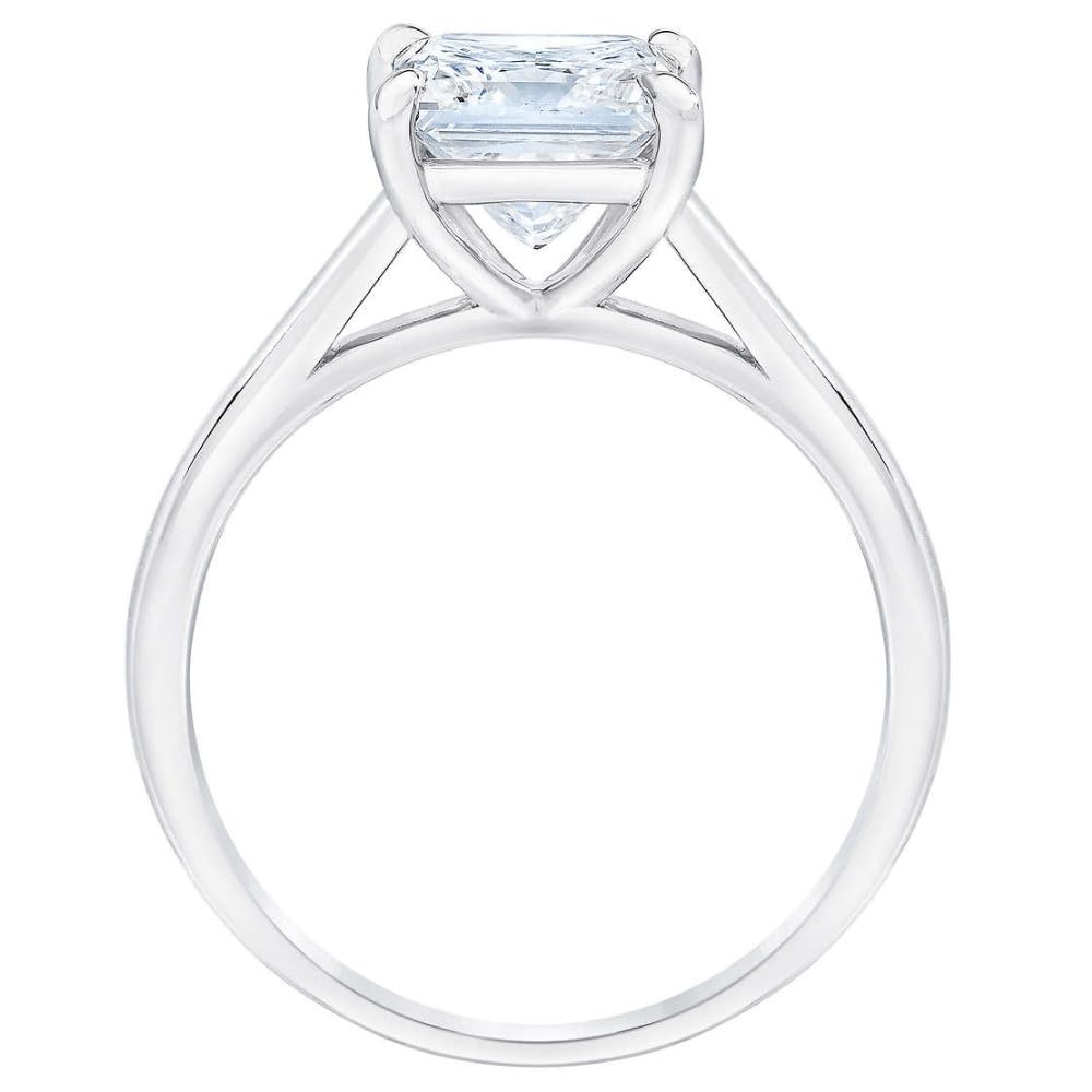 Pompeii Certified 2 1/2Ct Princess Cut Diamond Engagement Ring 14k White Gold Lab Grown - Size 8.5 (G/H,VS1)