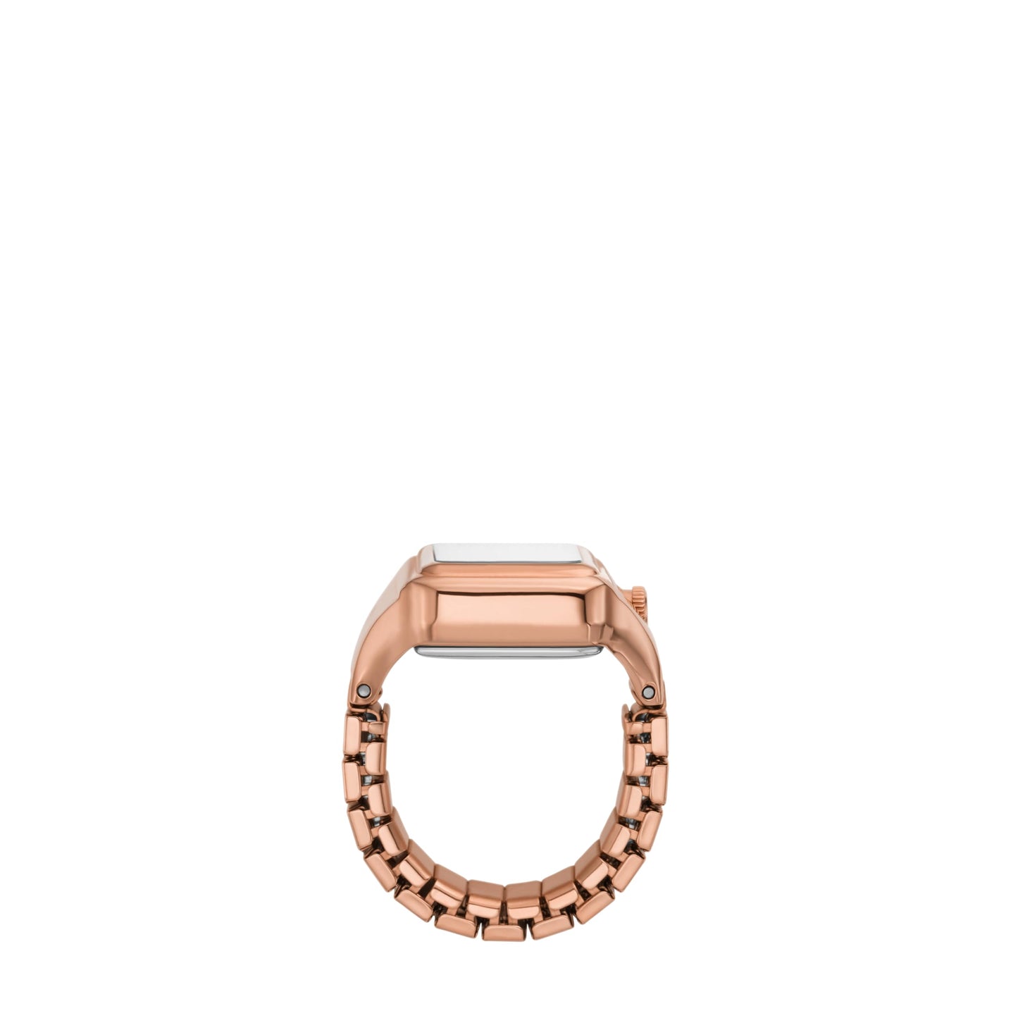 Fossil Women's Watch Ring, Quartz Stainless Steel Two-Hand Ring Watch for Women, Color: Rose Gold Raquel
