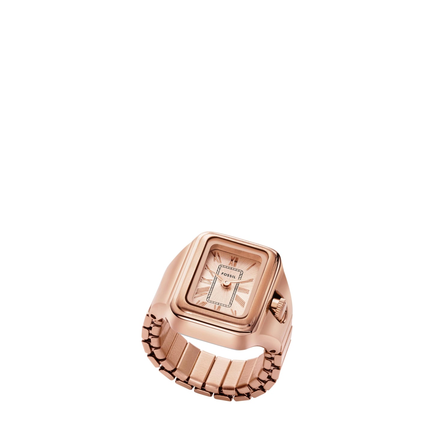 Fossil Women's Watch Ring, Quartz Stainless Steel Two-Hand Ring Watch for Women, Color: Rose Gold Raquel