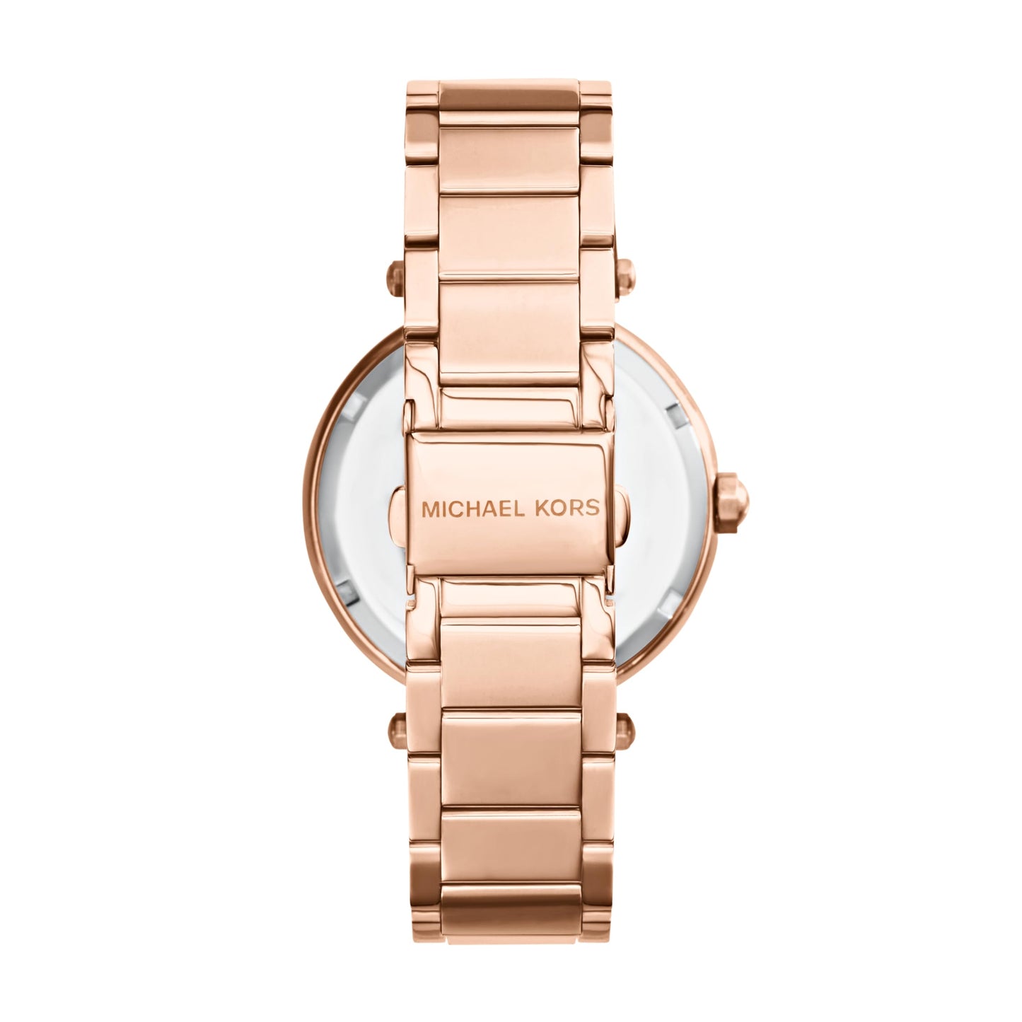 Michael Kors Women's Parker Three-Hand Rose Gold-Tone Iconic Logo Watch