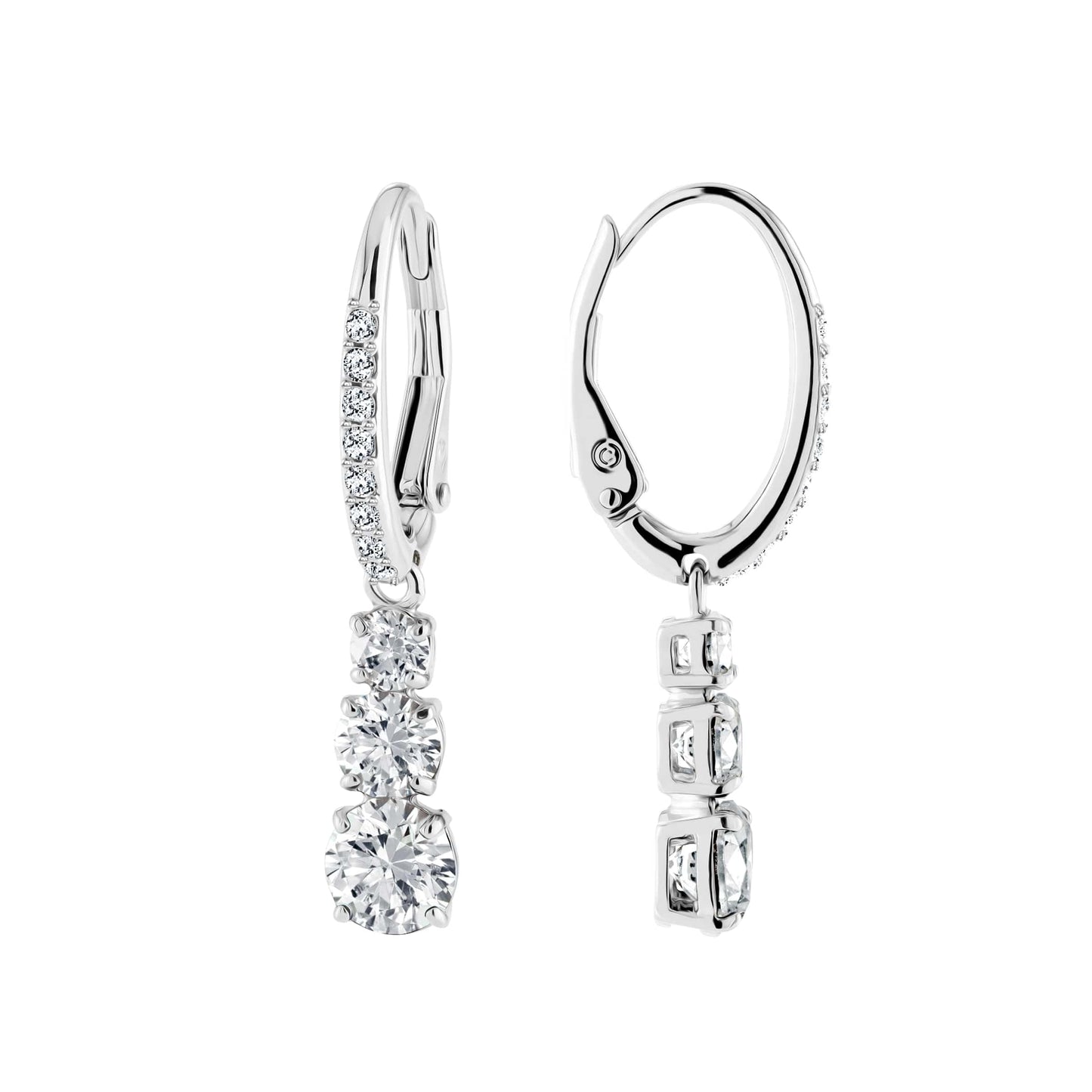 Swarovski Stilla Attract Trilogy Crystal Drop Earrings
