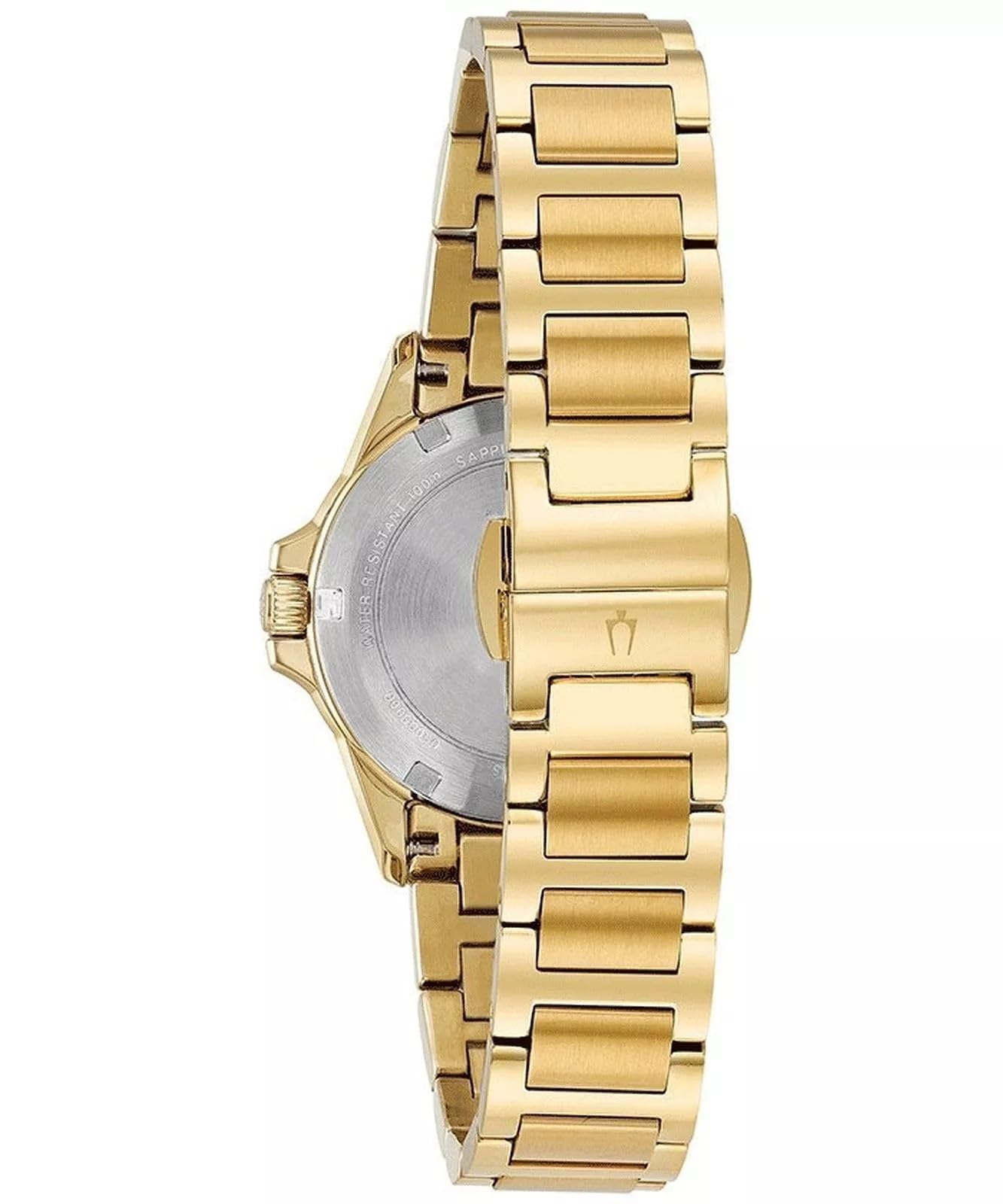 Bulova Ladies Marine Star Diamond Gold Tone Watch 98R235