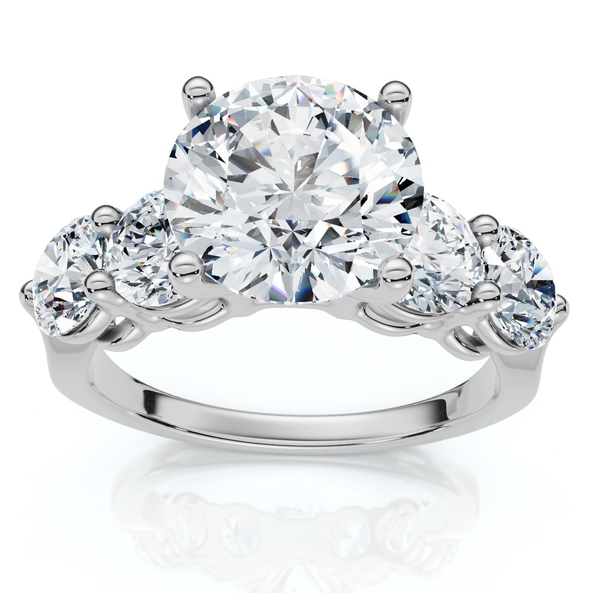 P3 POMPEII3 Pompeii Certified 3 1/2Ct Diamond Engagement Ring 14k Gold or Platinum Lab Grown - Size 7 (F/G,VS1-VS2)