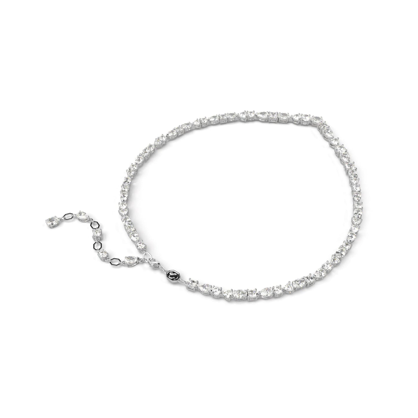 Swarovski Mesmera Necklace - Clear Mixed-Cut Stones Rhodium Finish
