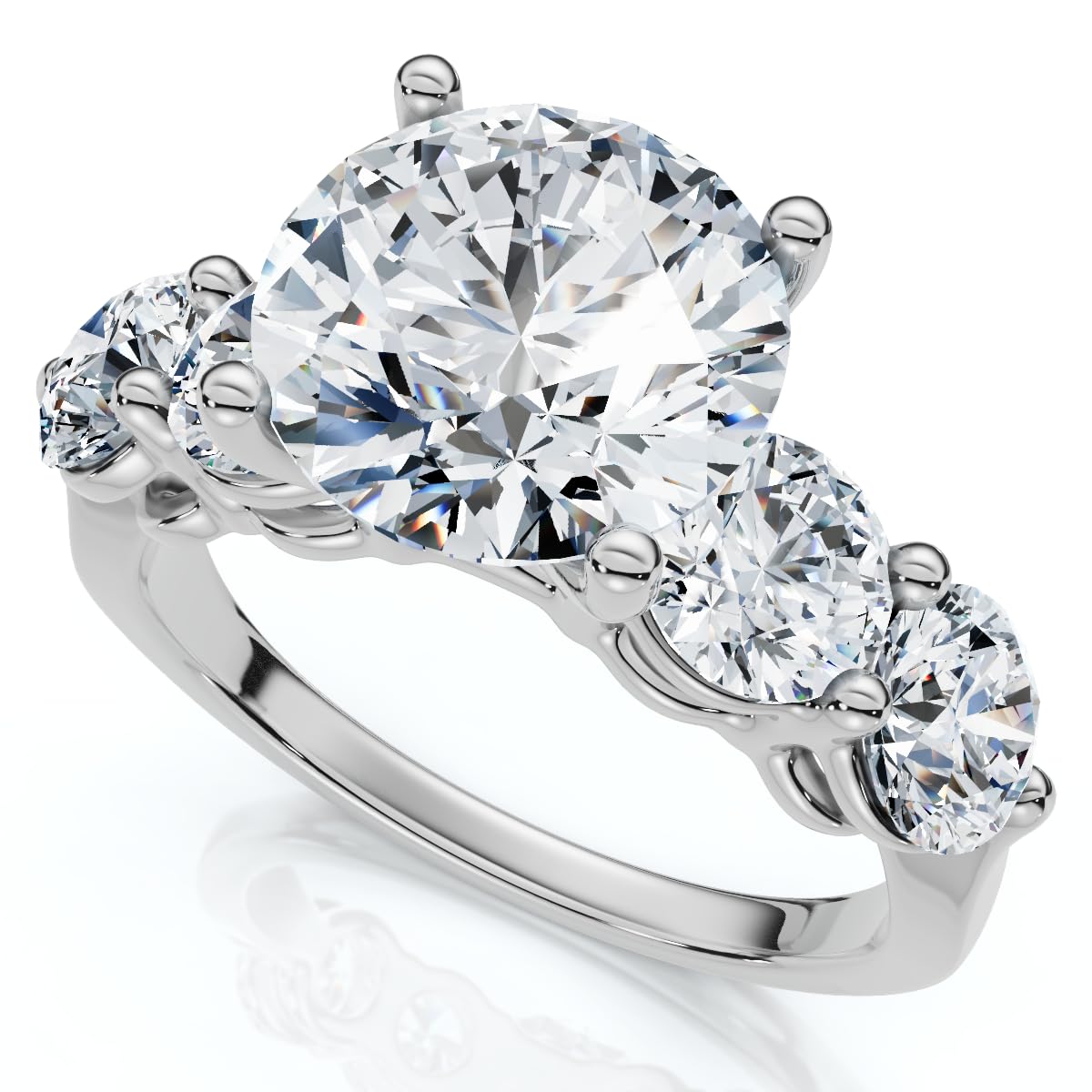 P3 POMPEII3 Pompeii Certified 3 1/2Ct Diamond Engagement Ring 14k Gold or Platinum Lab Grown - Size 7 (F/G,VS1-VS2)