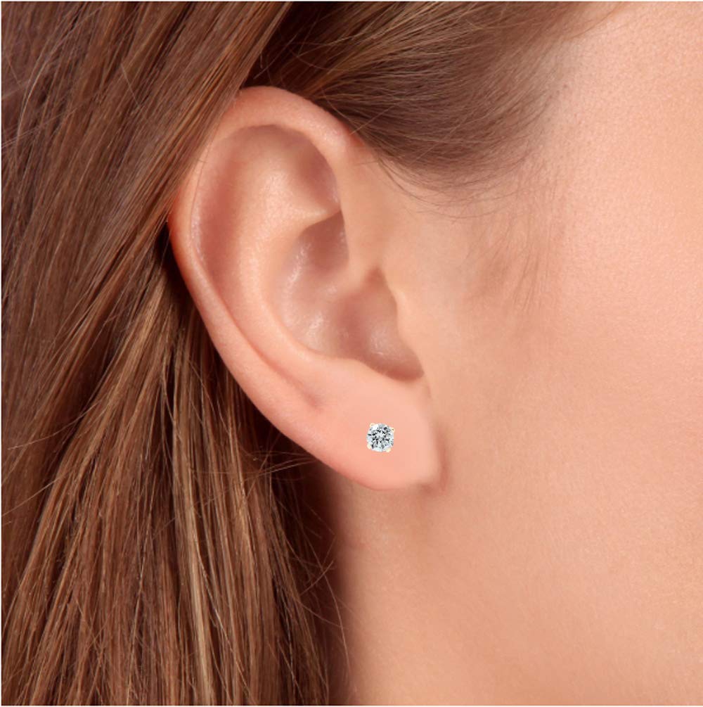 Pompeii 1/3ct diamond studs 14k Yellow gold