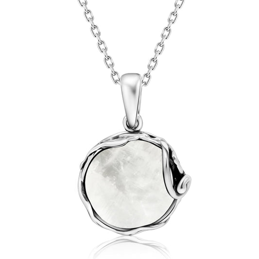 Natural Moonstone 925 Sterling Silver Pendant - Perfect Birthday Gift for Her