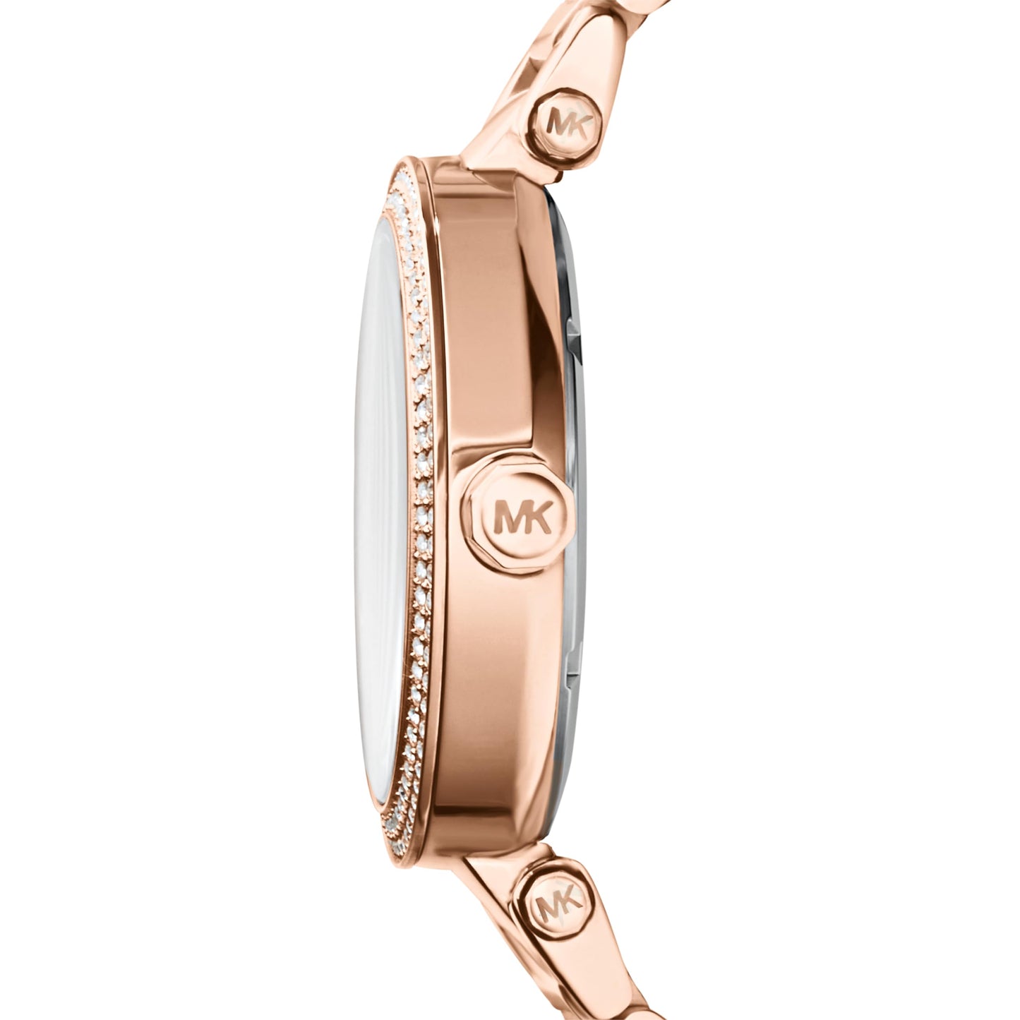 Michael Kors Women's Parker Three-Hand Rose Gold-Tone Iconic Logo Watch
