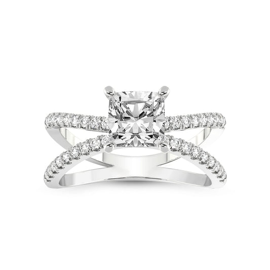 Friendly Diamonds 3.32ct Cushion Cut Dakota Criss Cross Diamond Ring