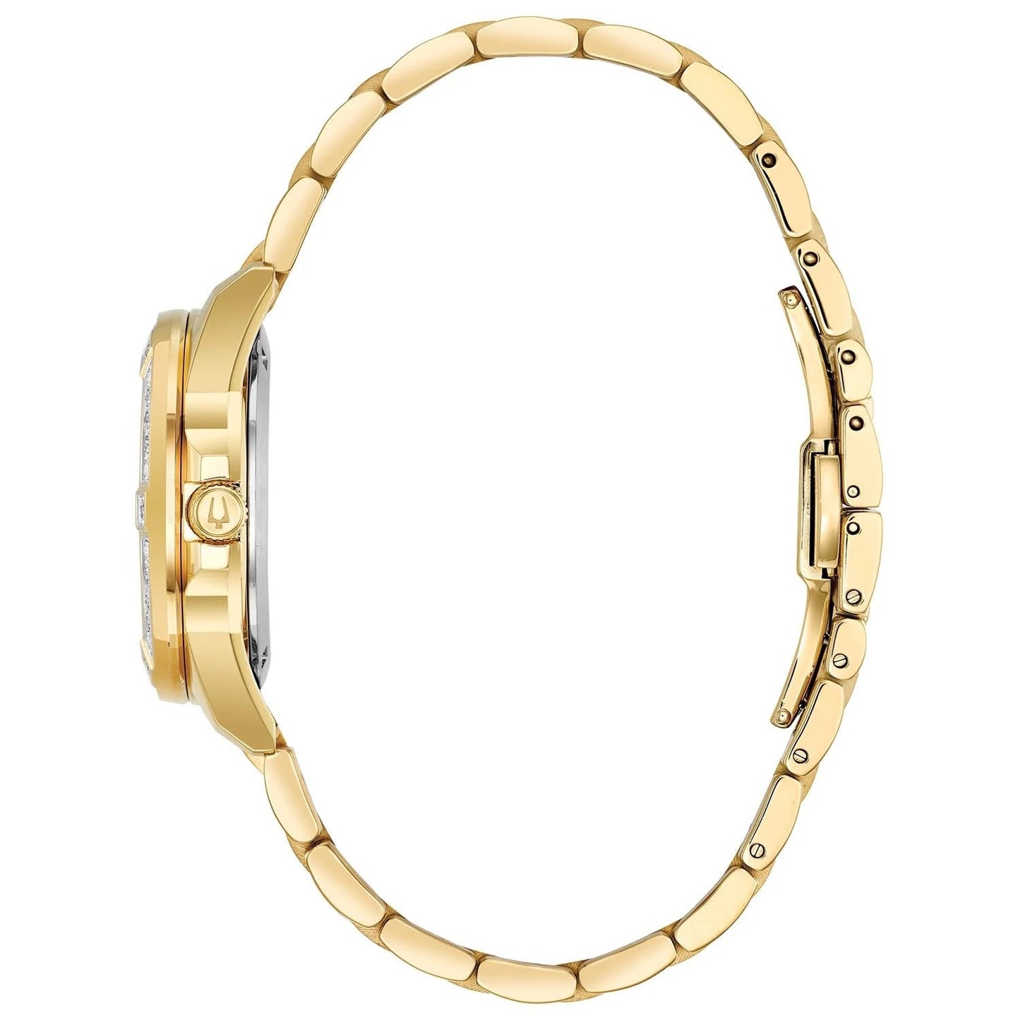Bulova Ladies Marine Star Diamond Gold Tone Watch 98R235