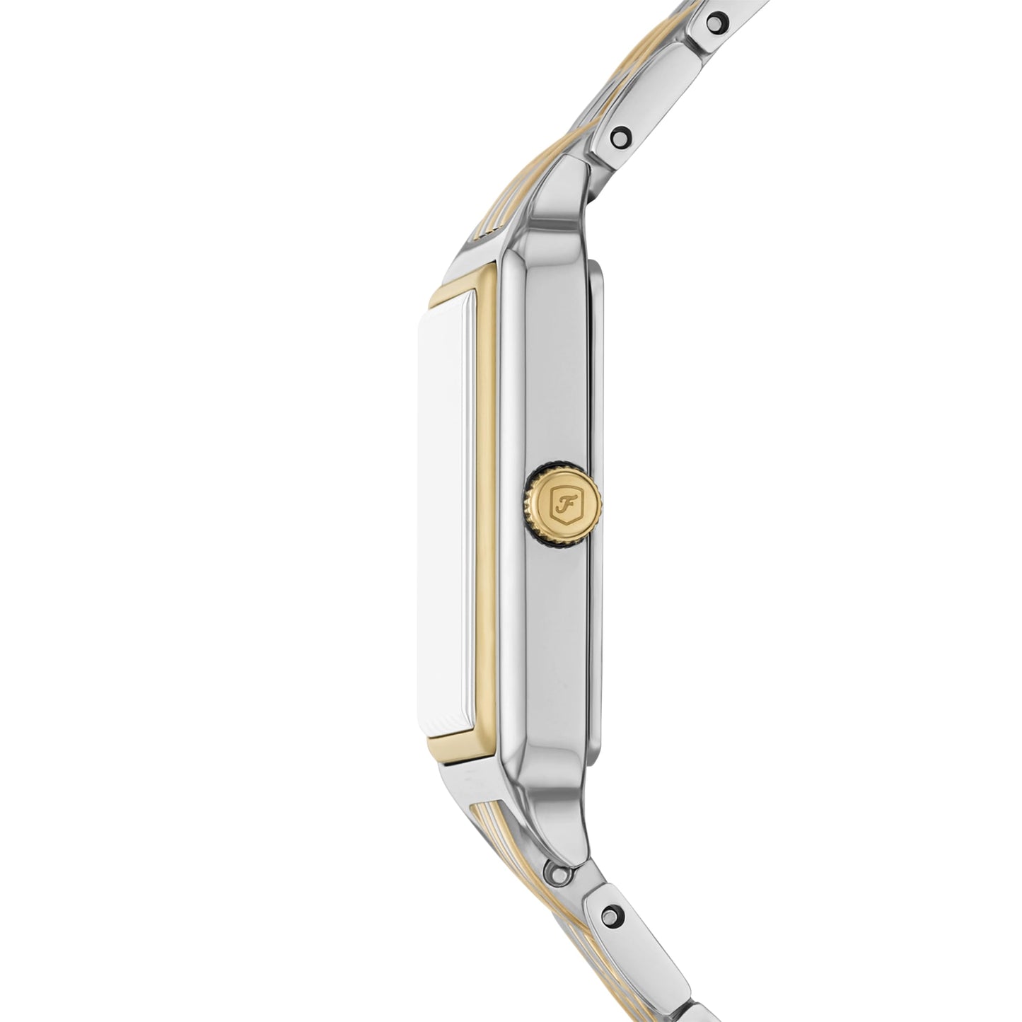 Fossil Women's Watch and Bracelet Set, Raquel Three-Hand Date Two-Tone Stainless Steel Watch for Women and Bracelet