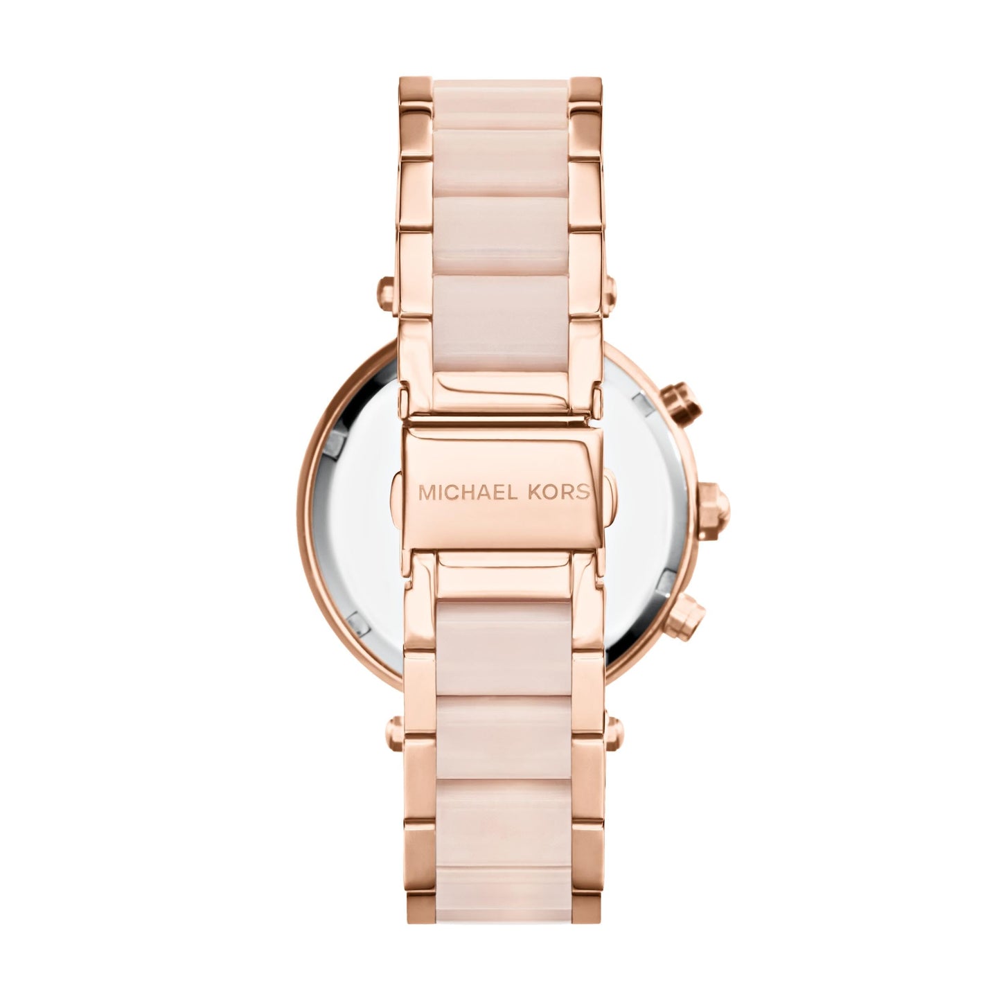 Michael Kors Women's Parker Rose Gold-Tone and Blush Acetate Chronograph Watch