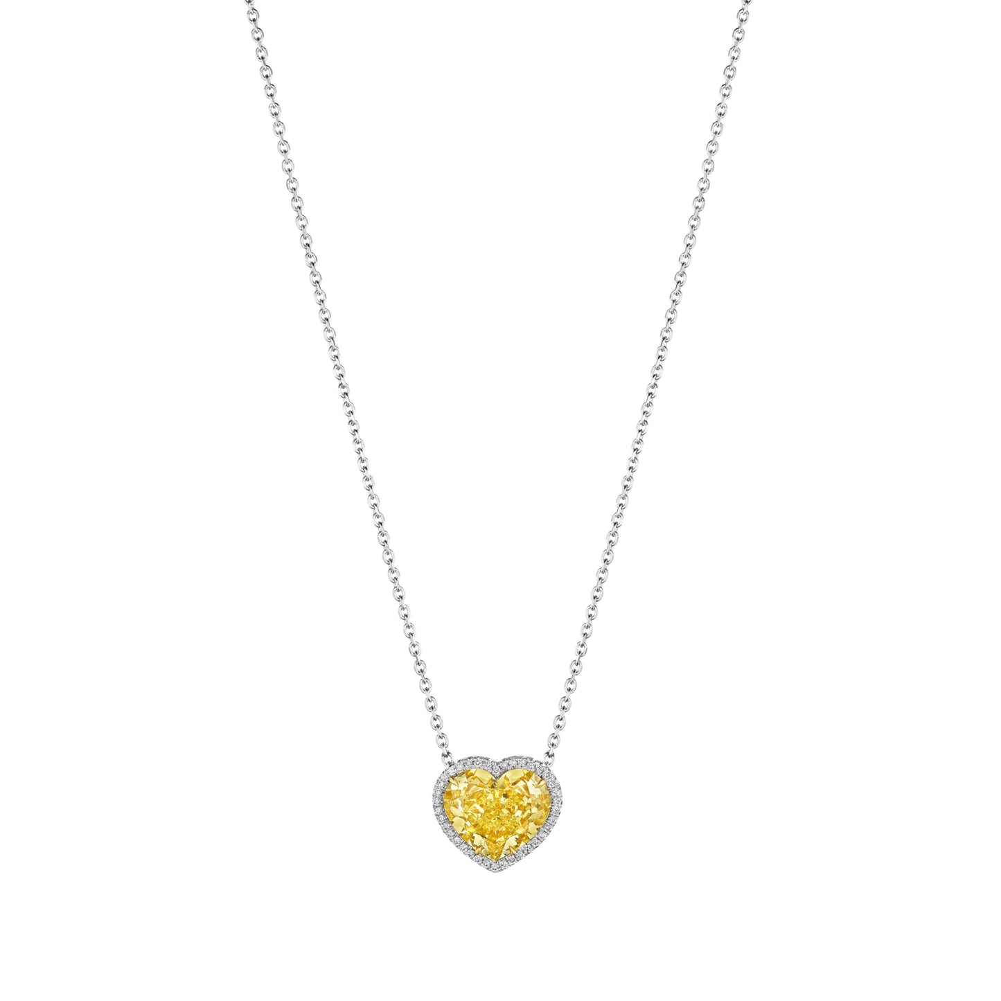 Leviev Stellar Splendor 18K Platinum and Gold 5.94 Carat SI1 Yellow Diamond Necklace