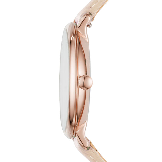 Fossil Women's Jacqueline Quartz Stainless Steel and Leather Watch, Rose Gold/Blush – Fossil Watches for Women