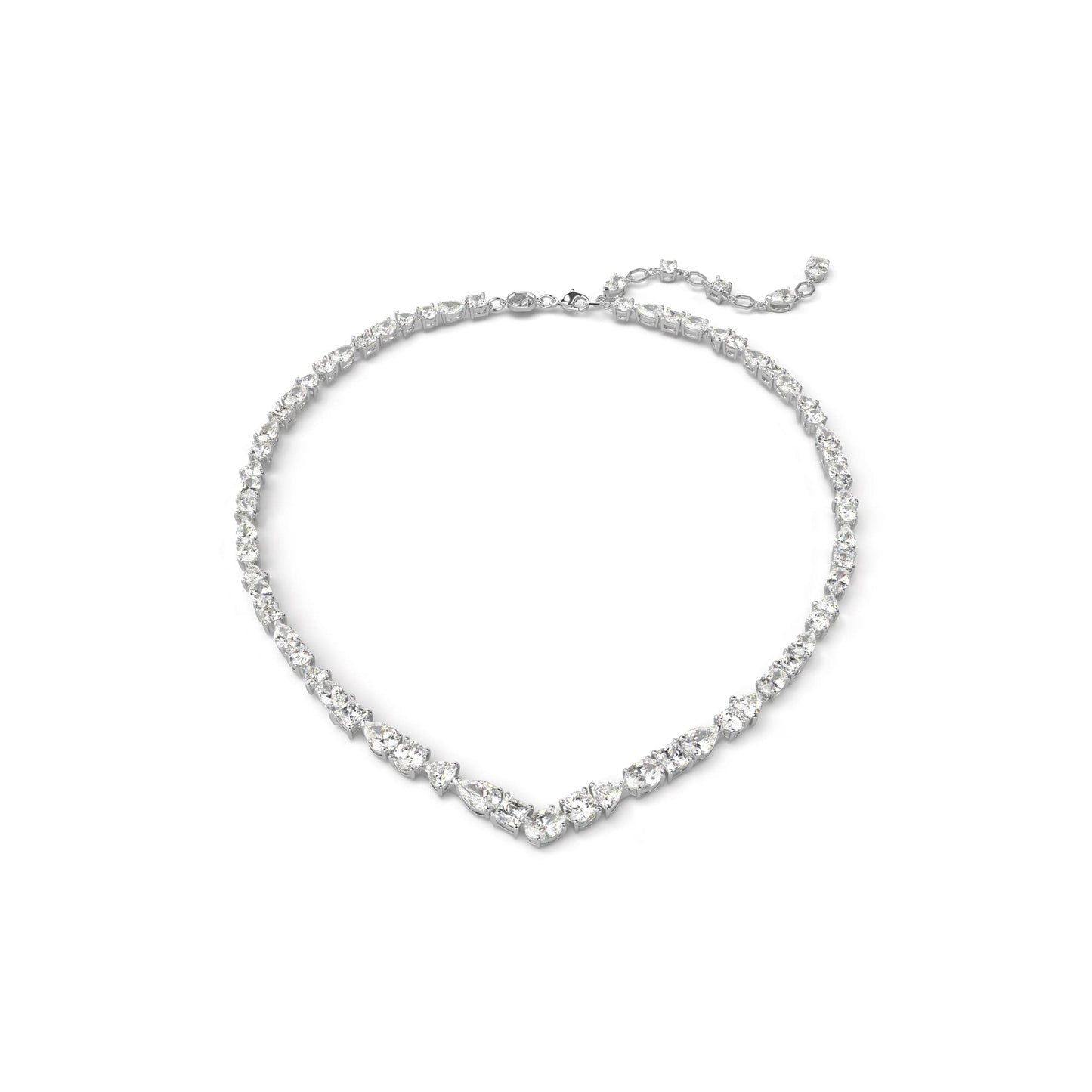 Swarovski Mesmera Necklace - Clear Mixed-Cut Stones Rhodium Finish