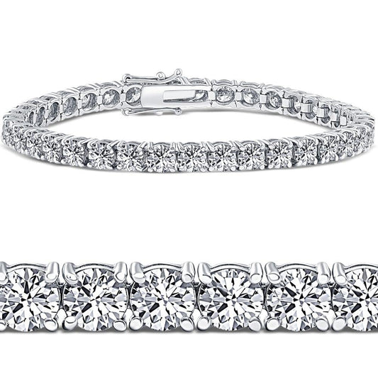 P3 POMPEII3 Pompeii 10 Ct Lab-Created Diamond Tennis Bracelet 14K White Gold 7" (F,VS)