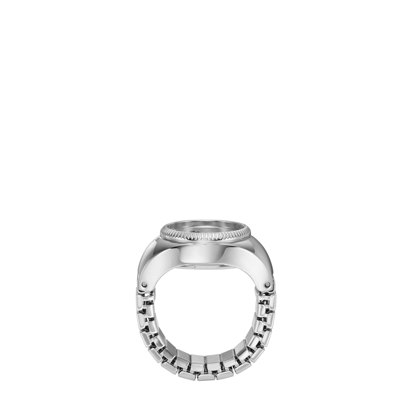 Fossil Women's Watch Ring, Quartz Stainless Steel Two-Hand Ring Watch for Women, Color: Silver