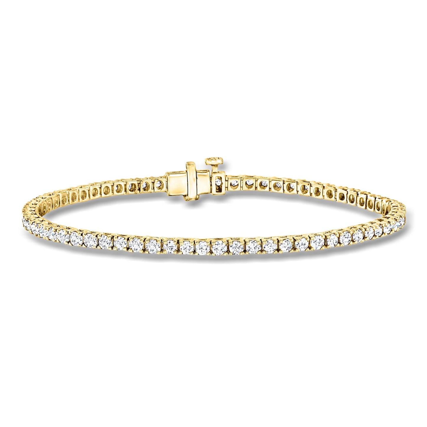 Ross-Simons 3.30 ct. t.w. Lab-Grown Diamond Tennis Bracelet in 18kt Gold Over Sterling - 8"