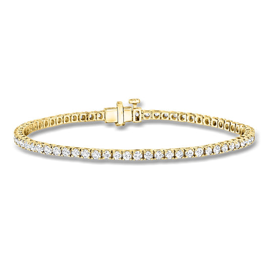 Ross-Simons 3.30 ct. t.w. Lab-Grown Diamond Tennis Bracelet in 18kt Gold Over Sterling - 8"