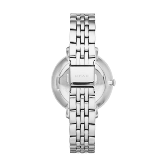 Fossil Women's Jacqueline Quartz Stainless Steel Watch, Silver Glitz – Fossil Watches for Women