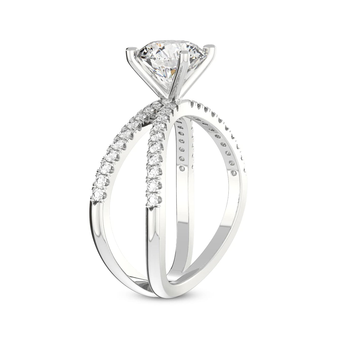 Friendly Diamonds 3.32ct Cushion Cut Dakota Criss Cross Diamond Ring