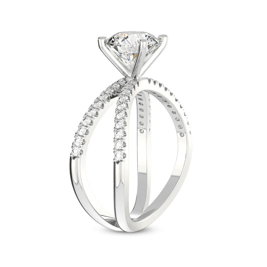 Friendly Diamonds 3.32ct Cushion Cut Dakota Criss Cross Diamond Ring