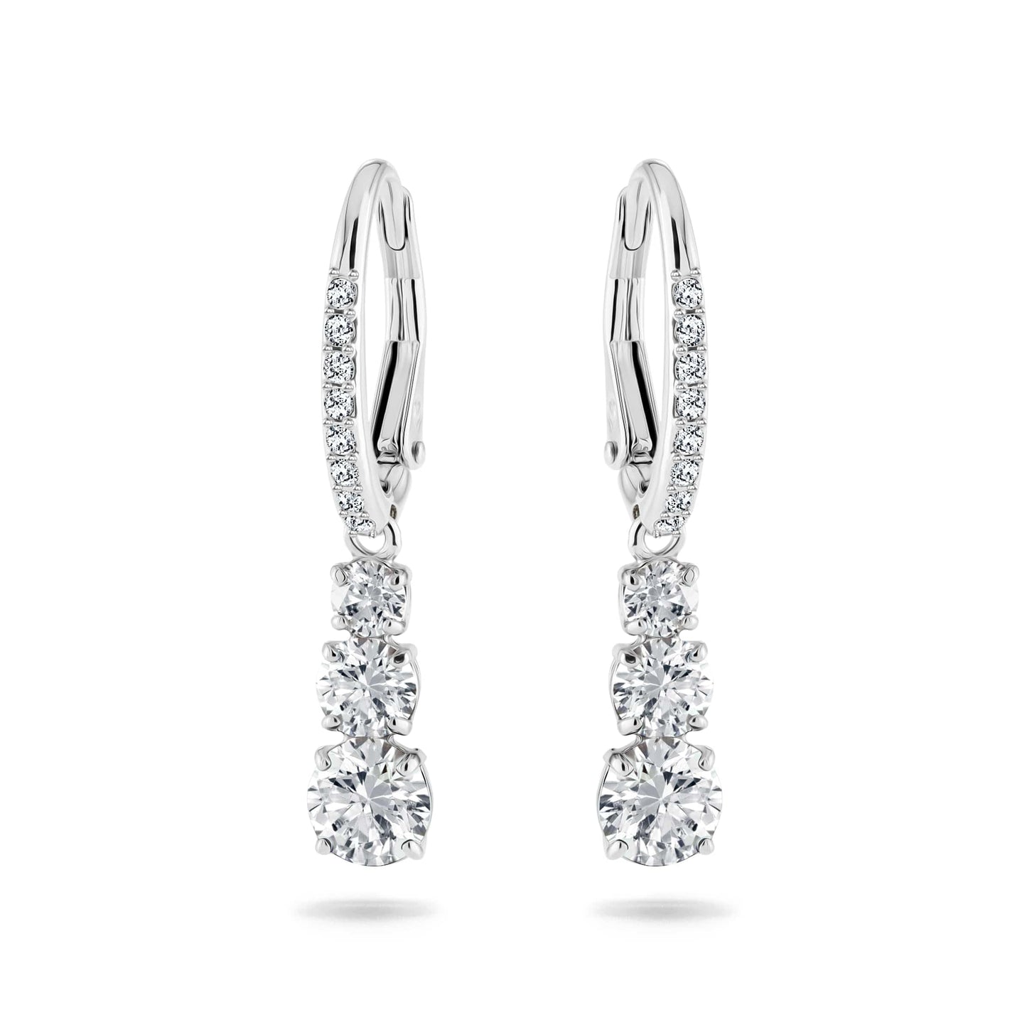 Swarovski Stilla Attract Trilogy Crystal Drop Earrings