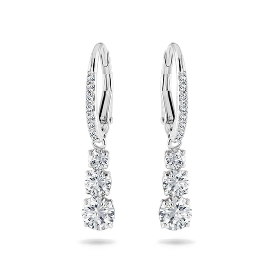 Swarovski Stilla Attract Trilogy Crystal Drop Earrings