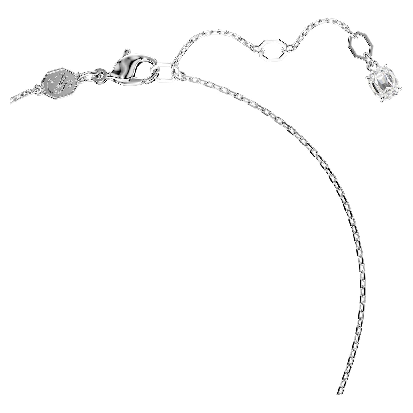 Swarovski Idyllia Heart Pendant Necklace - Clear Crystals Rhodium Finish