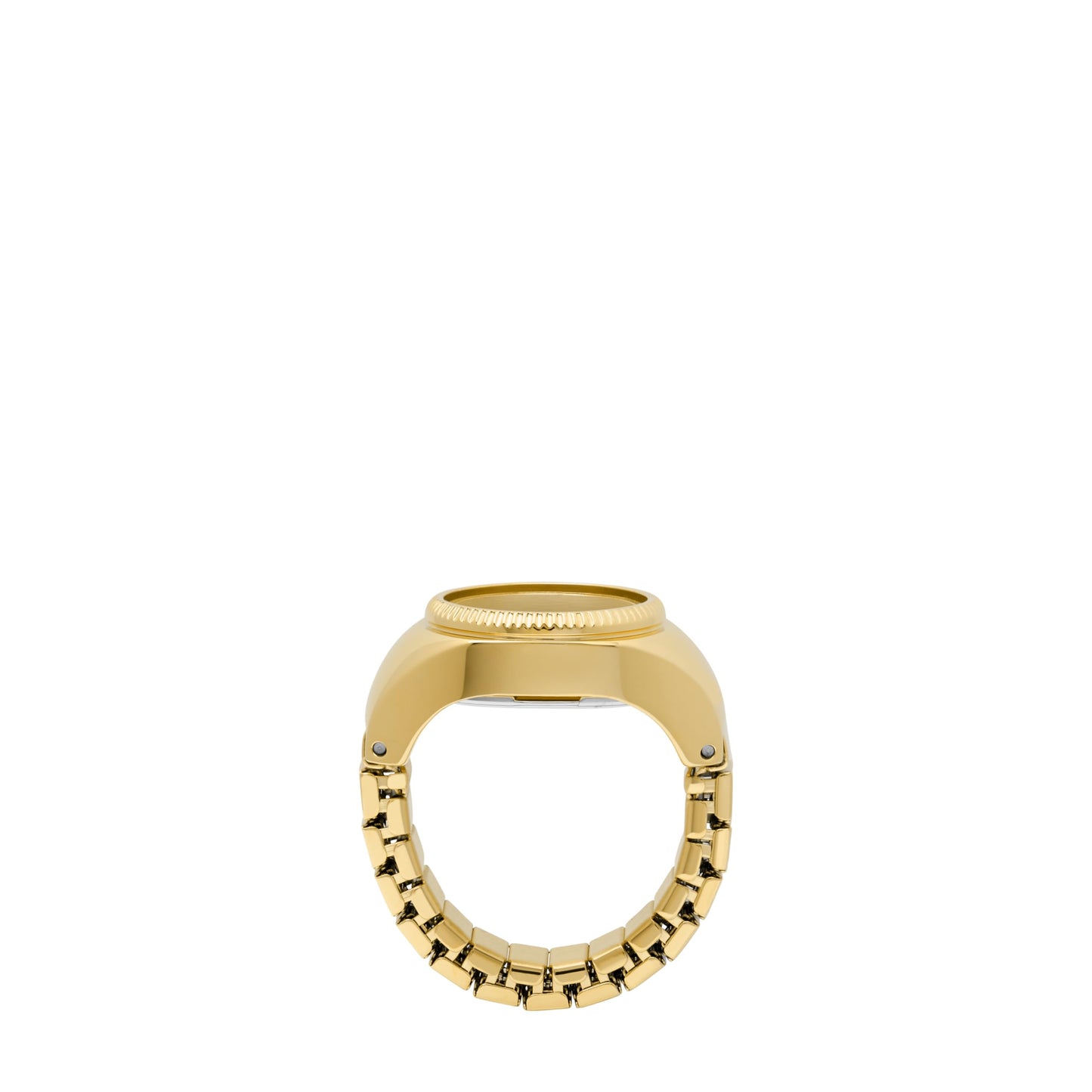 Fossil Women's Watch Ring, Quartz Stainless Steel Two-Hand Ring Watch for Women, Color: Gold