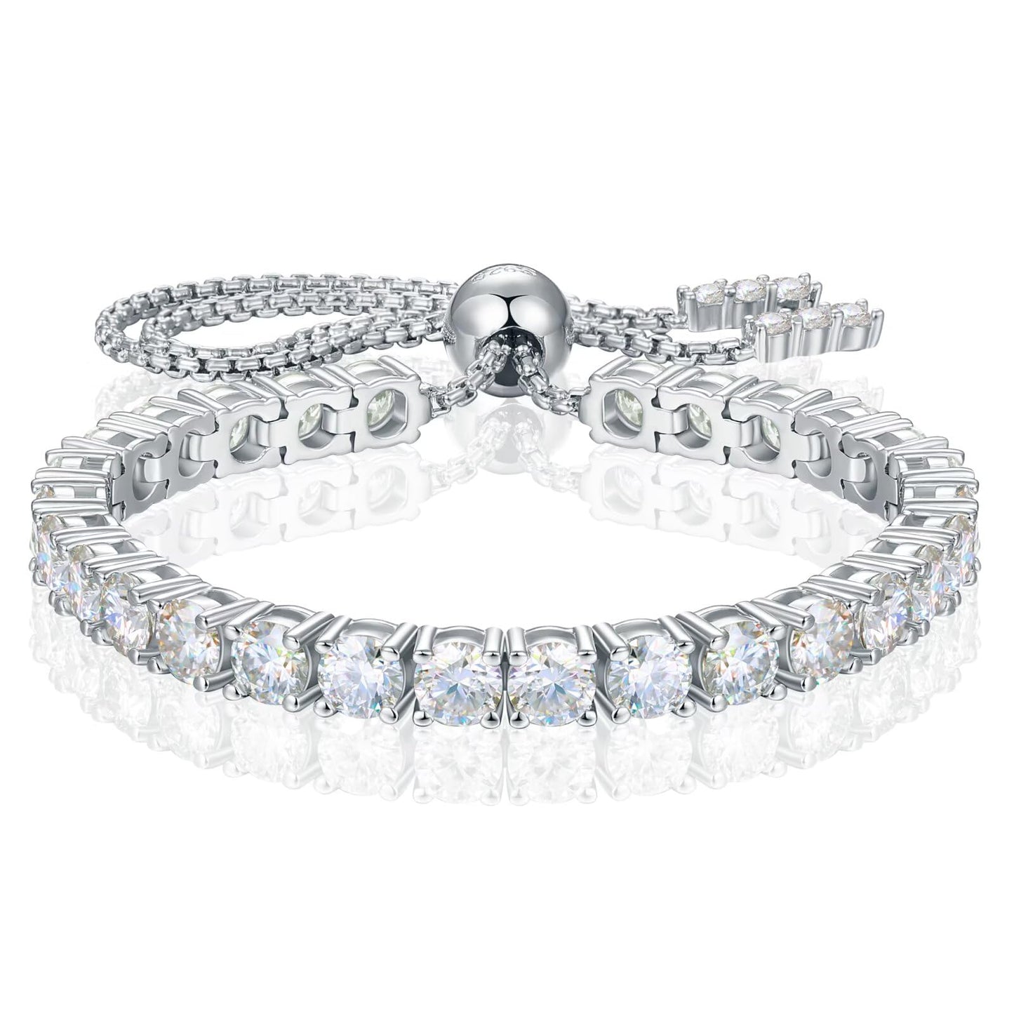TUHE GRA Certified Adjustable Moissanite Tennis Bracelet (8.69CT)