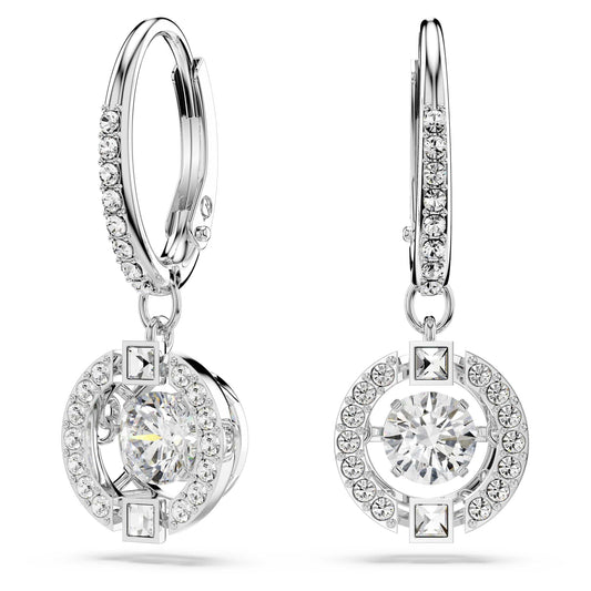 Swarovski Una Crystal Pavé Floating Stone Drop Earrings