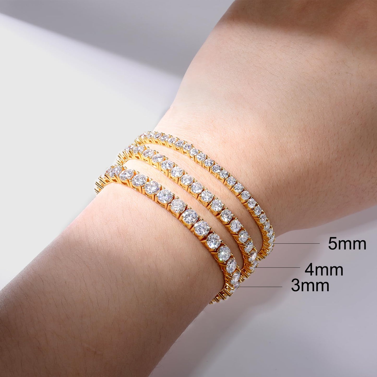 TUHE D Color VVS1 Moissanite Tennis Bracelet (5CT) - Luxury Gift for Her