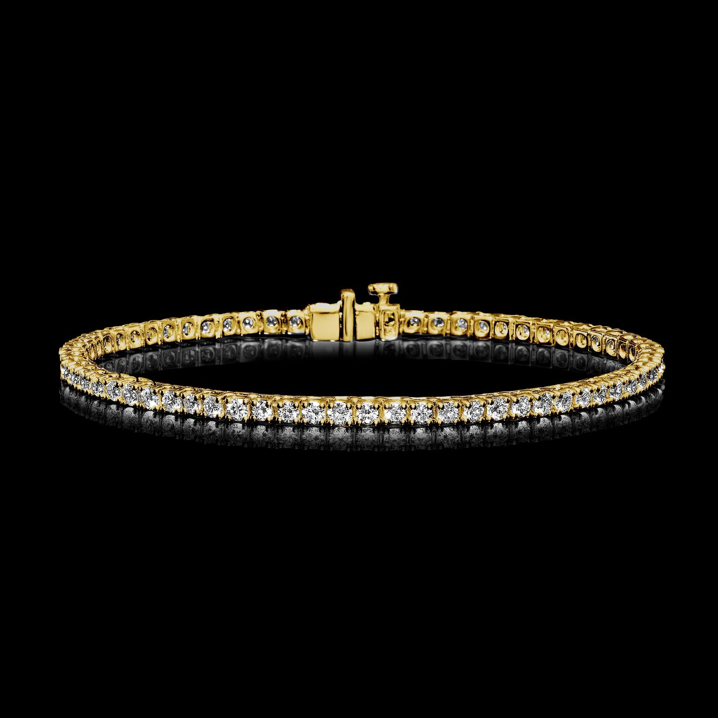 Ross-Simons 3.30 ct. t.w. Lab-Grown Diamond Tennis Bracelet in 18kt Gold Over Sterling - 8"