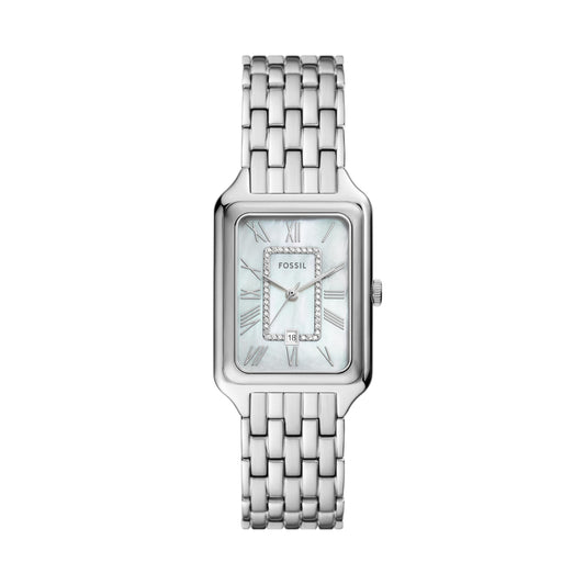 Fossil Women's Watch, Raquel Quartz Stainless Steel Three-Hand Watch for Women, Color: Silver