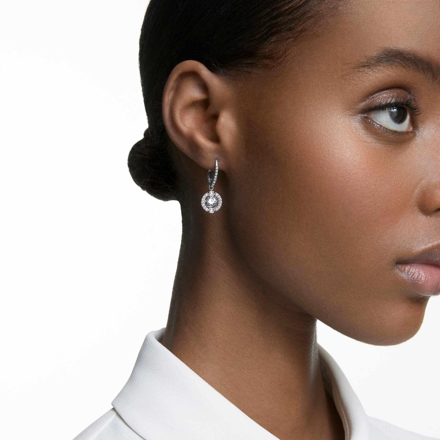 Swarovski Una Crystal Pavé Floating Stone Drop Earrings