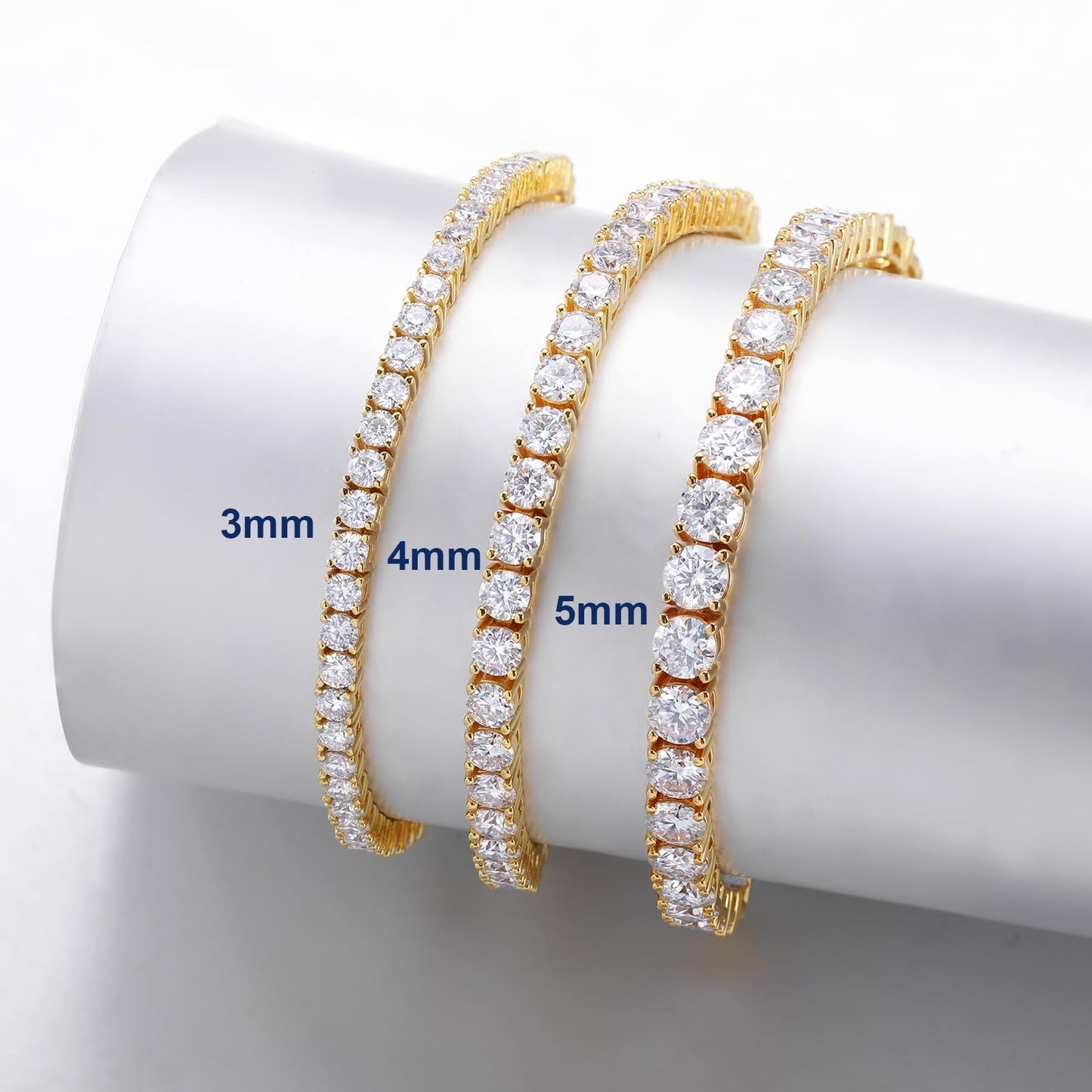TUHE D Color VVS1 Moissanite Tennis Bracelet (5CT) - Luxury Gift for Her