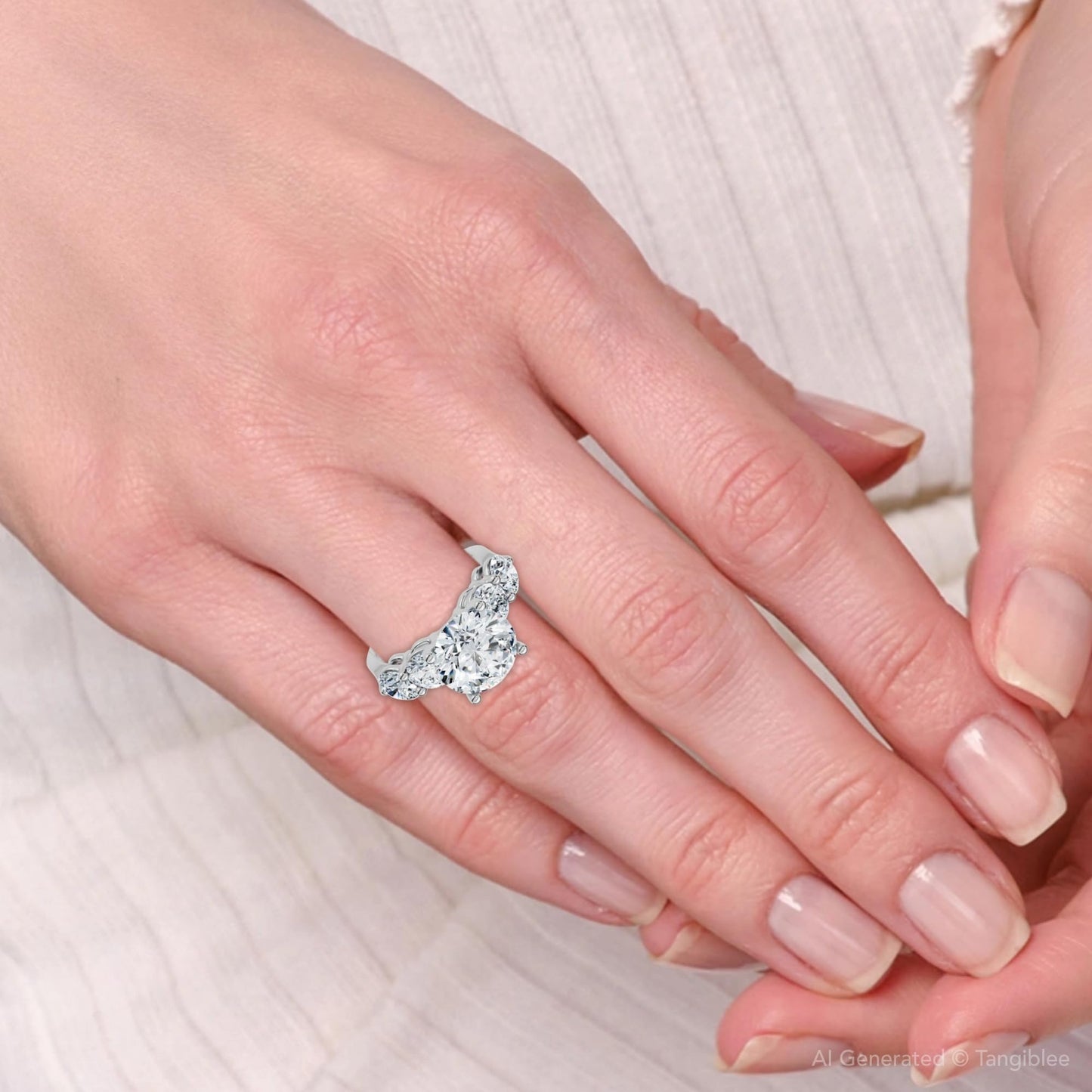 P3 POMPEII3 Pompeii Certified 3 1/2Ct Diamond Engagement Ring 14k Gold or Platinum Lab Grown - Size 7 (F/G,VS1-VS2)