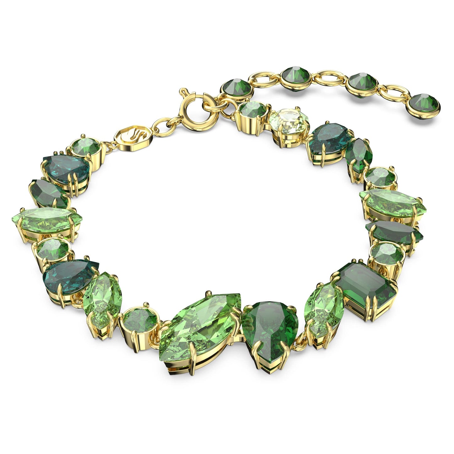 Swarovski Gema Green Mixed Cut Crystal Bracelet
