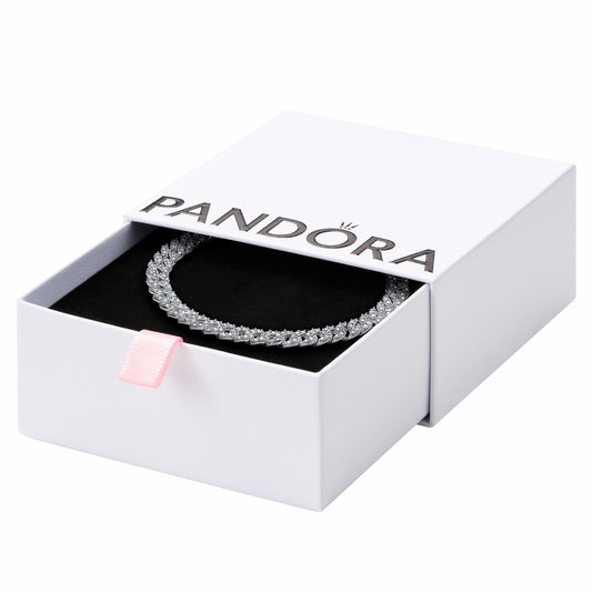 Pandora Timeless Pavé Cuban Chain Sterling Silver Bracelet - 6.9"