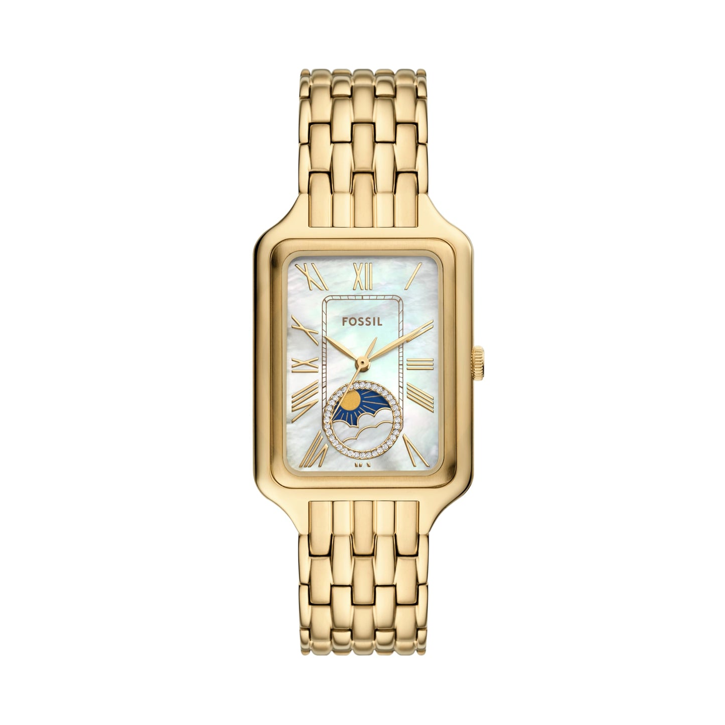 Fossil Women's Watch, Raquel Sun Moon Multifunction Gold-Tone Stainless Steel Watch for Women